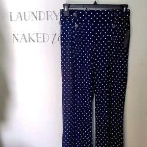 Navy and white dress pants